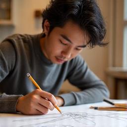 Noah Lee sketching designs