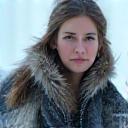 Tanya with sled dogs